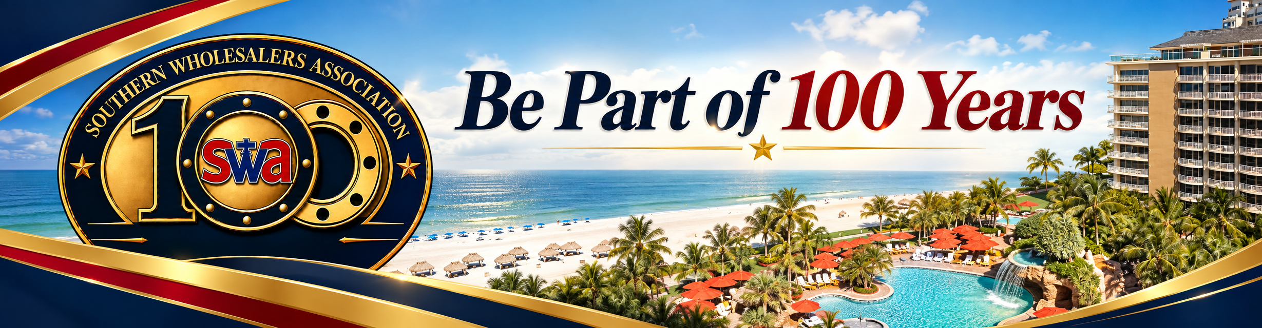 Centennial Beach Resort Celebration Banner